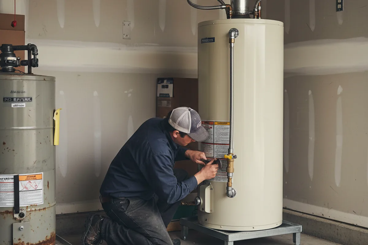 Water heater and shutoff valve replacement in Owaneco